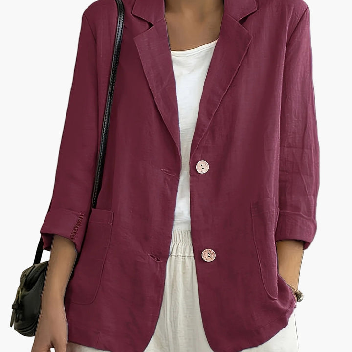 Elise | Elegant Relaxed Linen Blazer