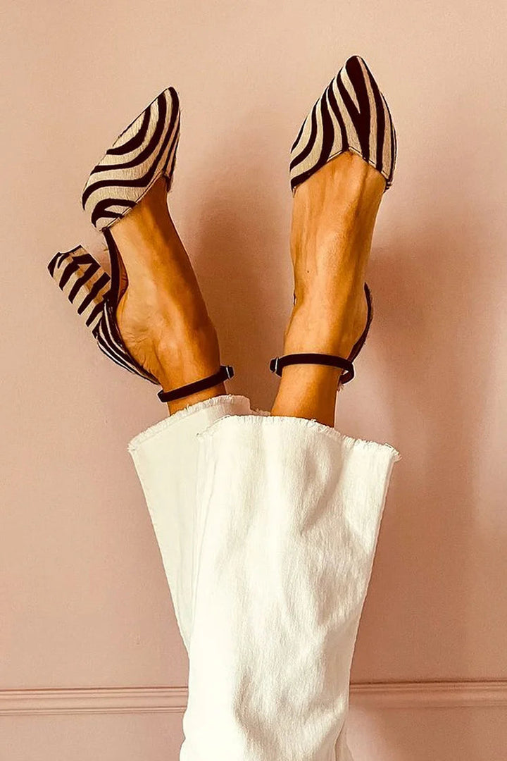 Selene | Zebra Couture Court Shoes