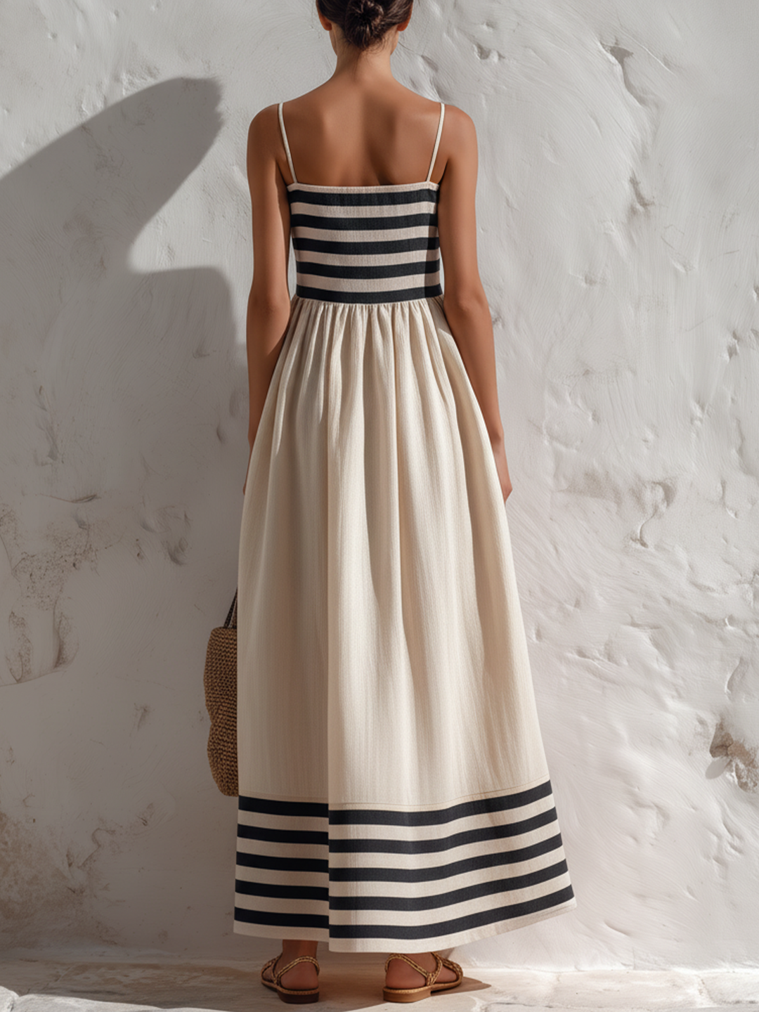 Ortensia | Striped linen maxi dress