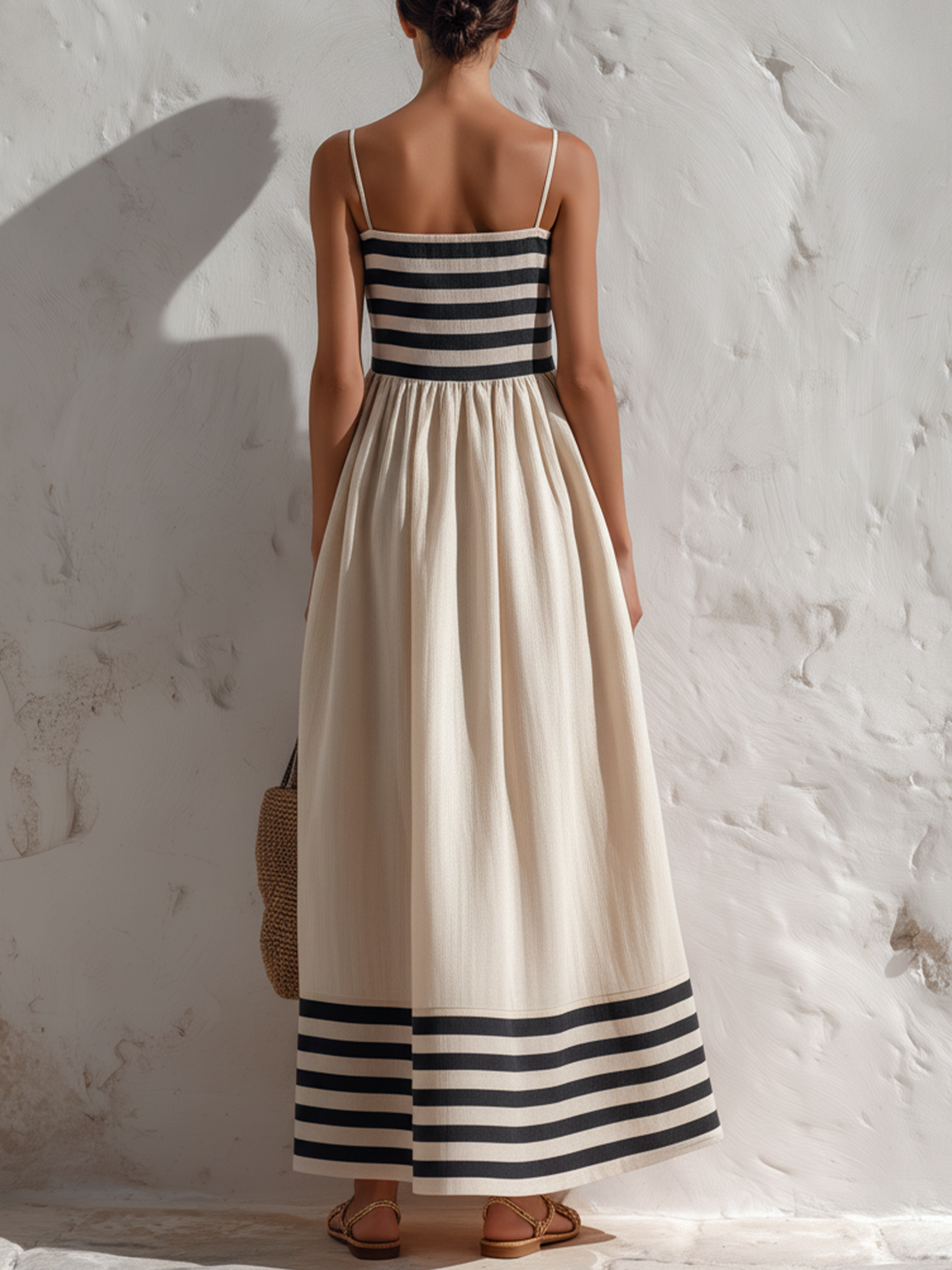 Ortensia | Striped linen maxi dress