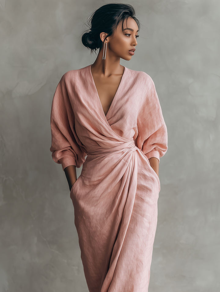 Elara Draped Maxi Dress