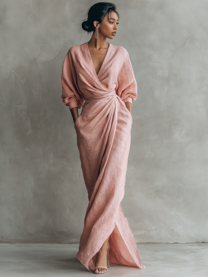 Elara Draped Maxi Dress