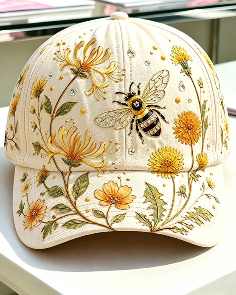 Flora | Embroidered Butterfly Baseball Cap