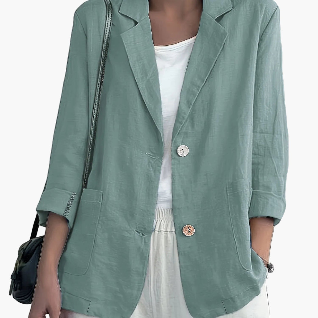 Elise | Elegant Relaxed Linen Blazer