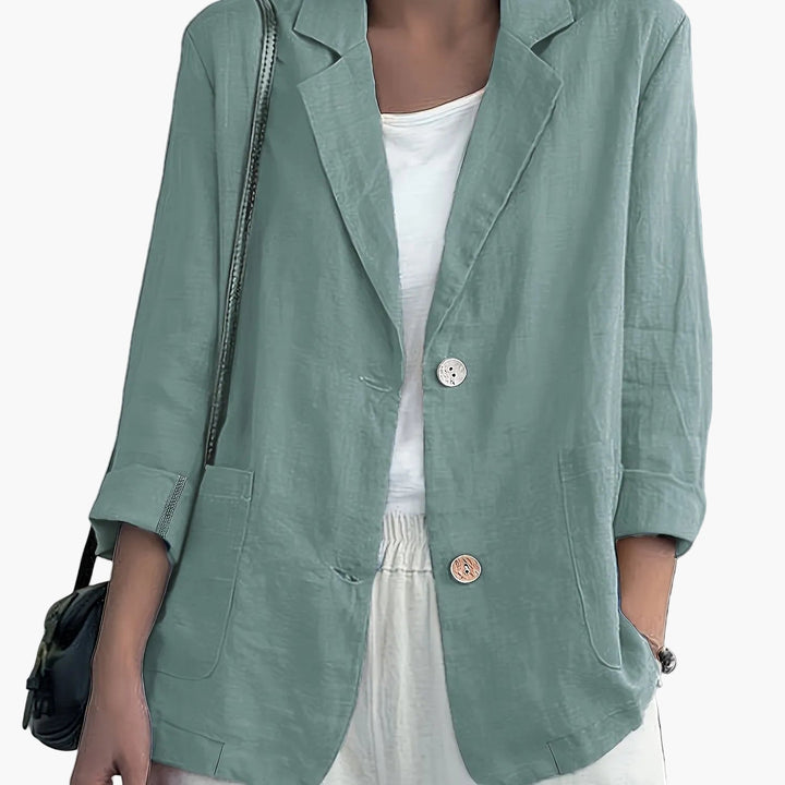 Elise | Elegant Relaxed Linen Blazer
