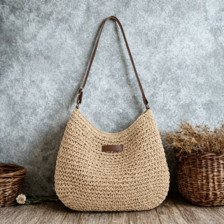 Isla Woven Shoulder Bag detail