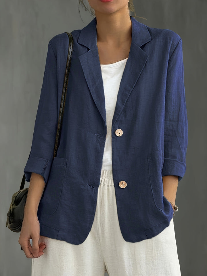 Elise | Elegant Relaxed Linen Blazer