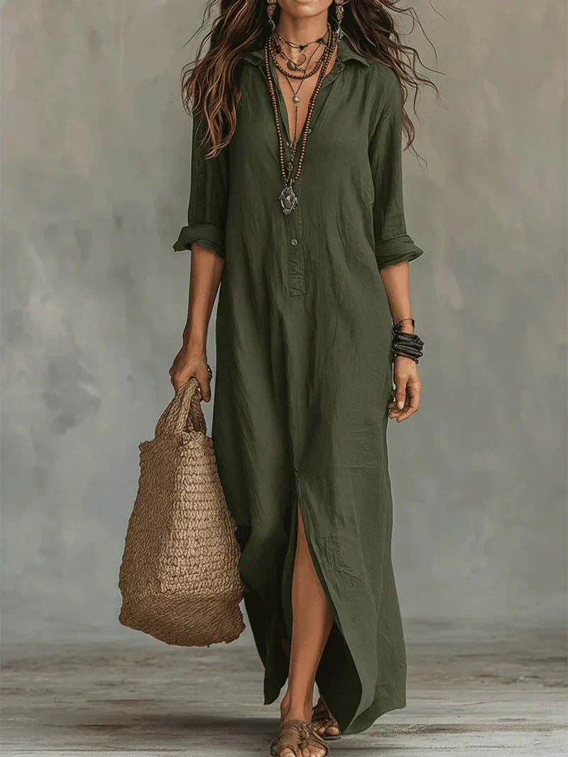 Willow | Button-Down Maxi Shirt Dress
