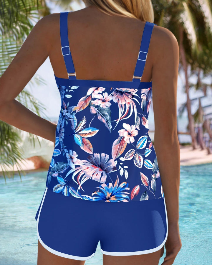 Imke | Printed Sleeveless U Tankini