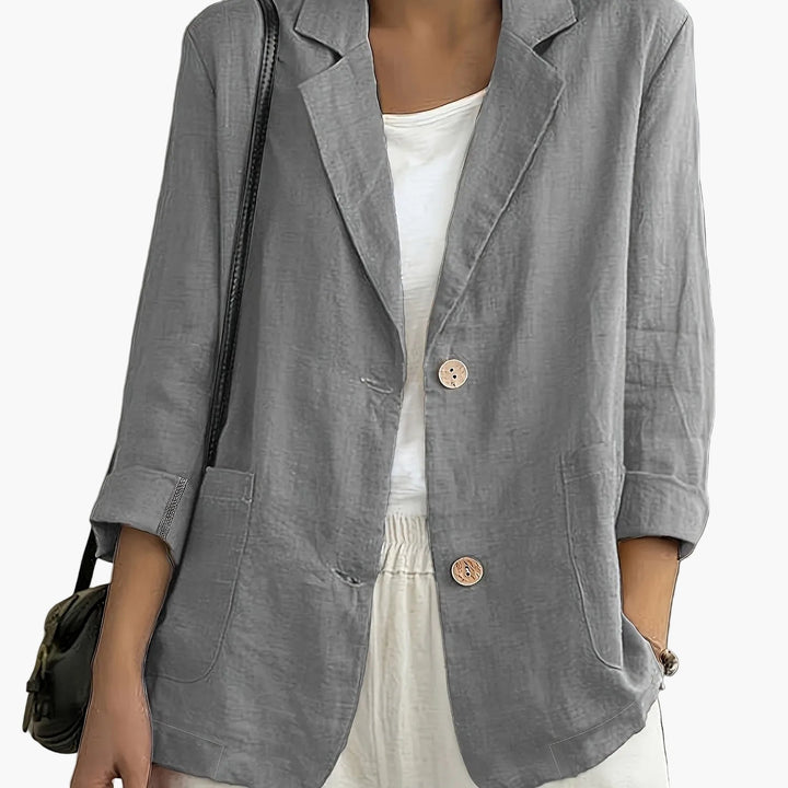 Elise | Elegant Relaxed Linen Blazer