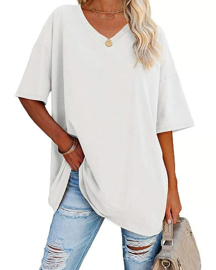Solveig | Relaxed V-Neck T-Shirt
