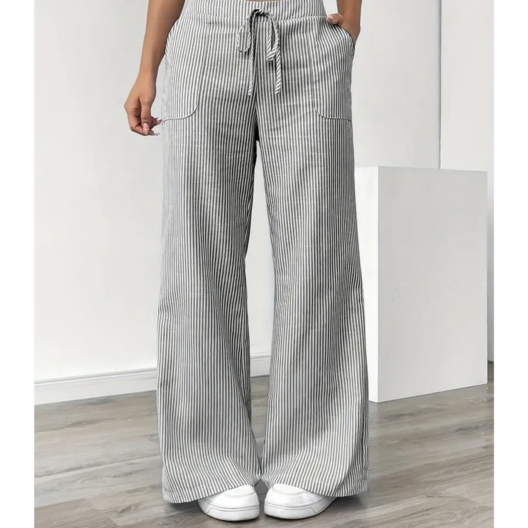 Amber™ | Striped Trousers With Pockets