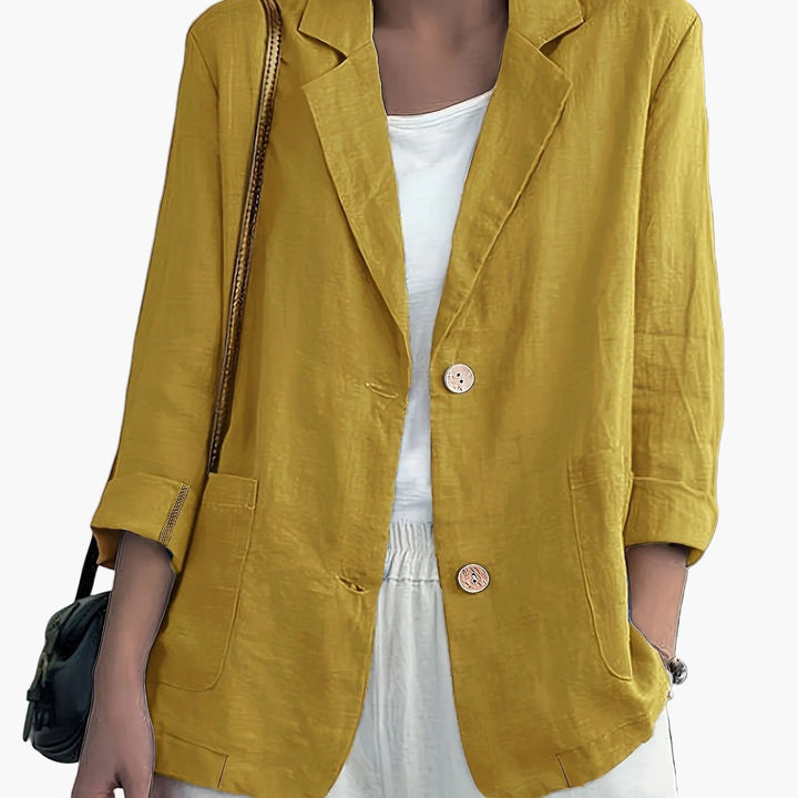 Elise | Elegant Relaxed Linen Blazer