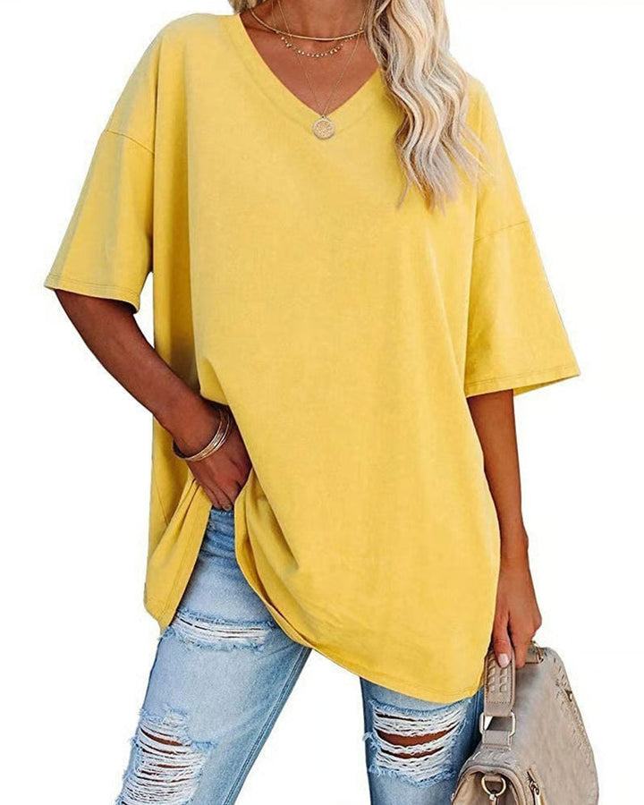 Solveig | Relaxed V-Neck T-Shirt