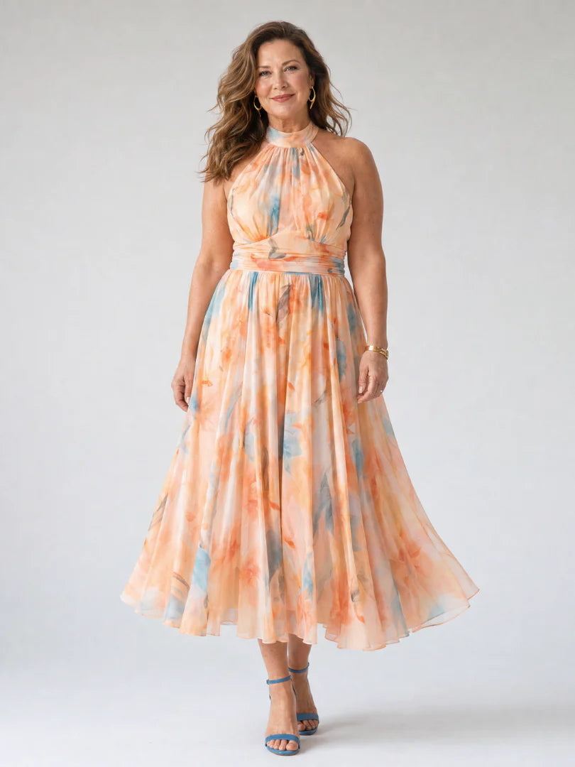 Elin | Soft Halter Midi Dress