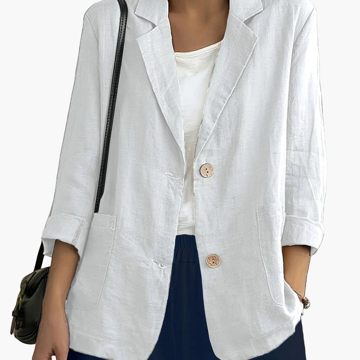 Elise | Elegant Relaxed Linen Blazer