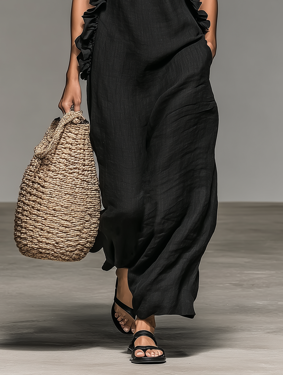 Lua | Sleeveless Ruffle Maxi Dress