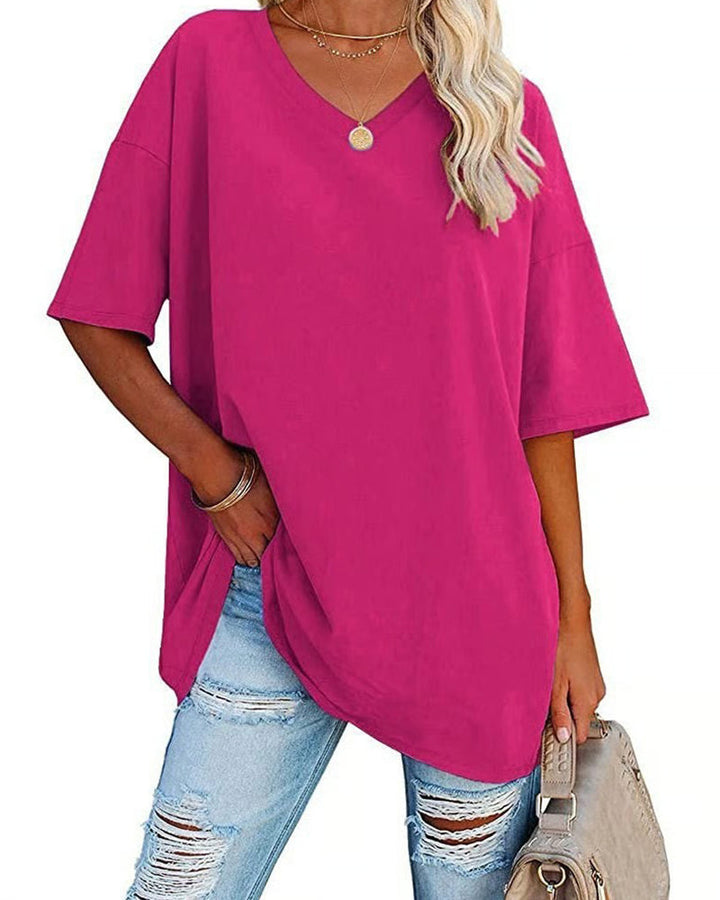 Solveig | Relaxed V-Neck T-Shirt