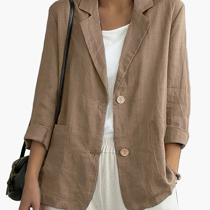 Elise | Elegant Relaxed Linen Blazer