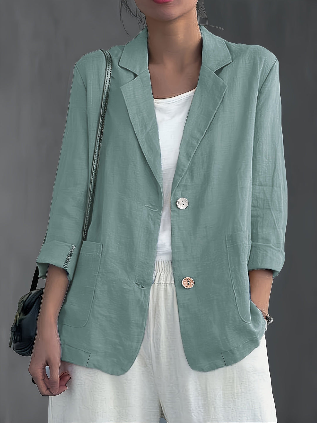 Elise | Elegant Relaxed Linen Blazer