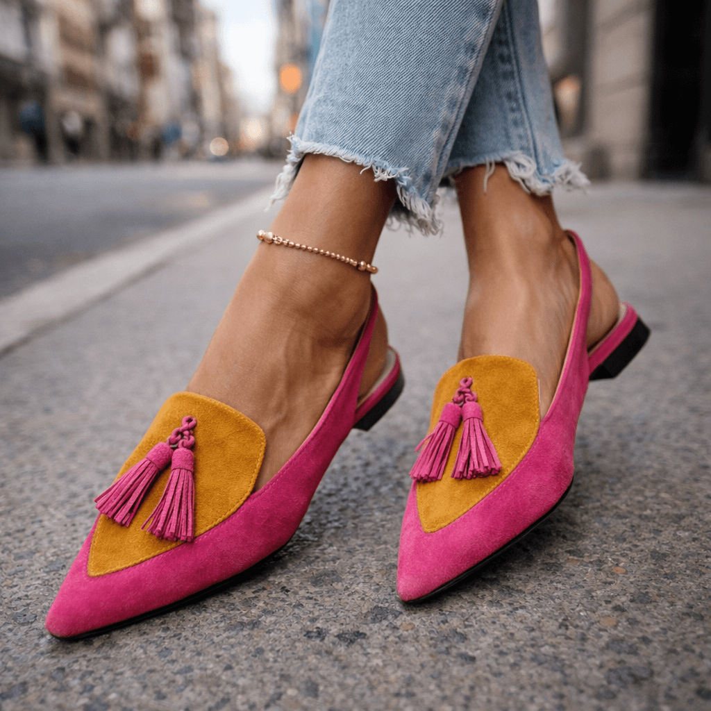 Élodie | Tasseled pointed-toe sandals