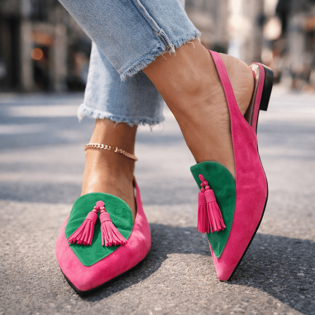 Élodie | Tasseled pointed-toe sandals