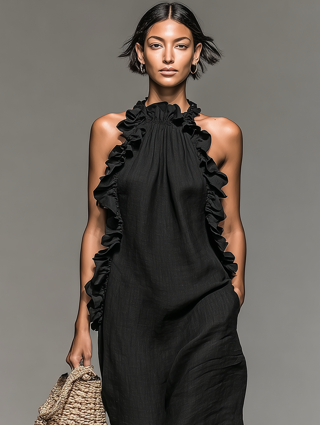 Lua | Sleeveless Ruffle Maxi Dress