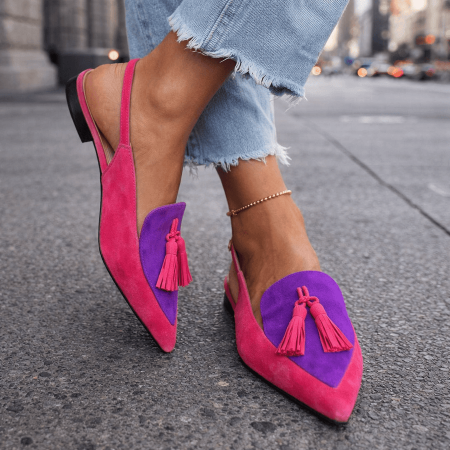Élodie | Tasseled pointed-toe sandals