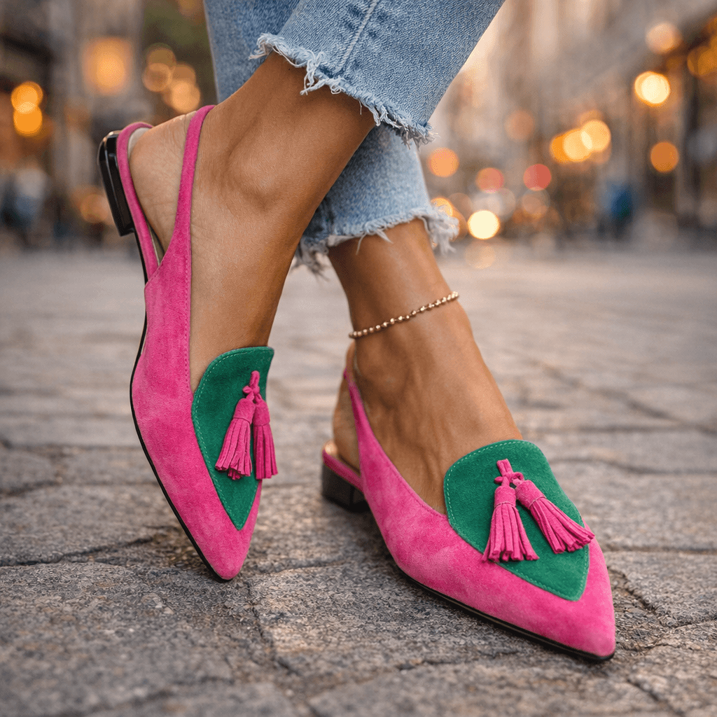 Élodie | Tasseled pointed-toe sandals