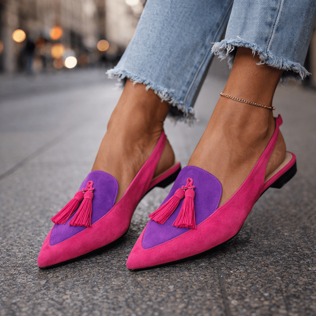 Élodie | Tasseled pointed-toe sandals
