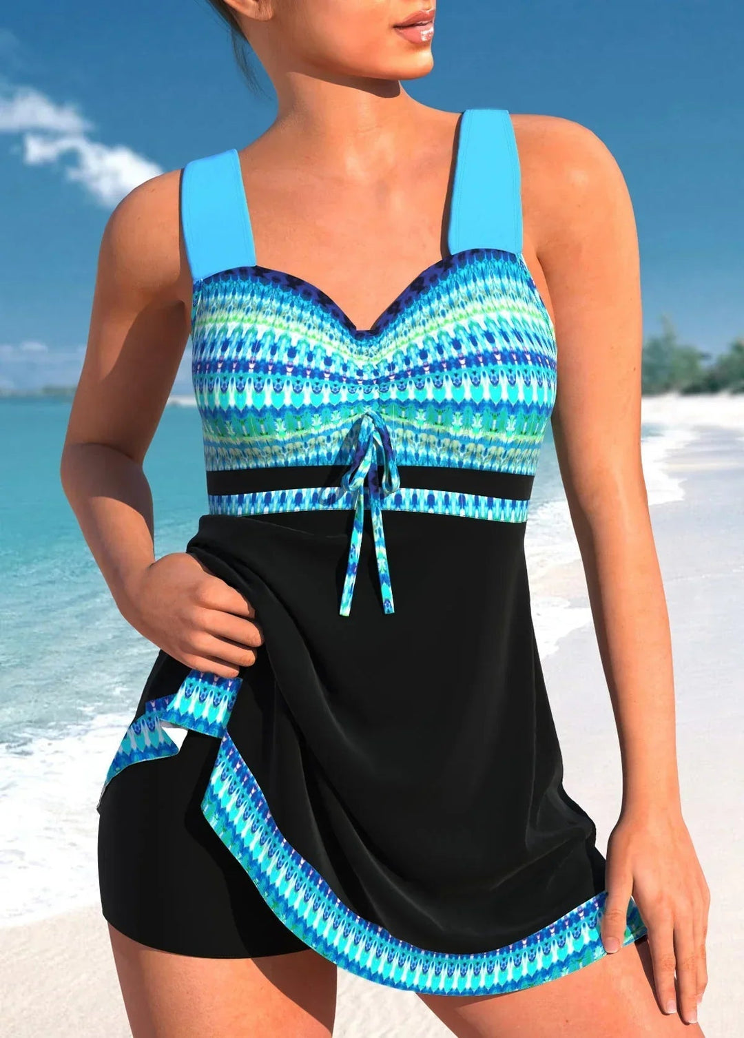 Marina | Nautical Print Swim Dress