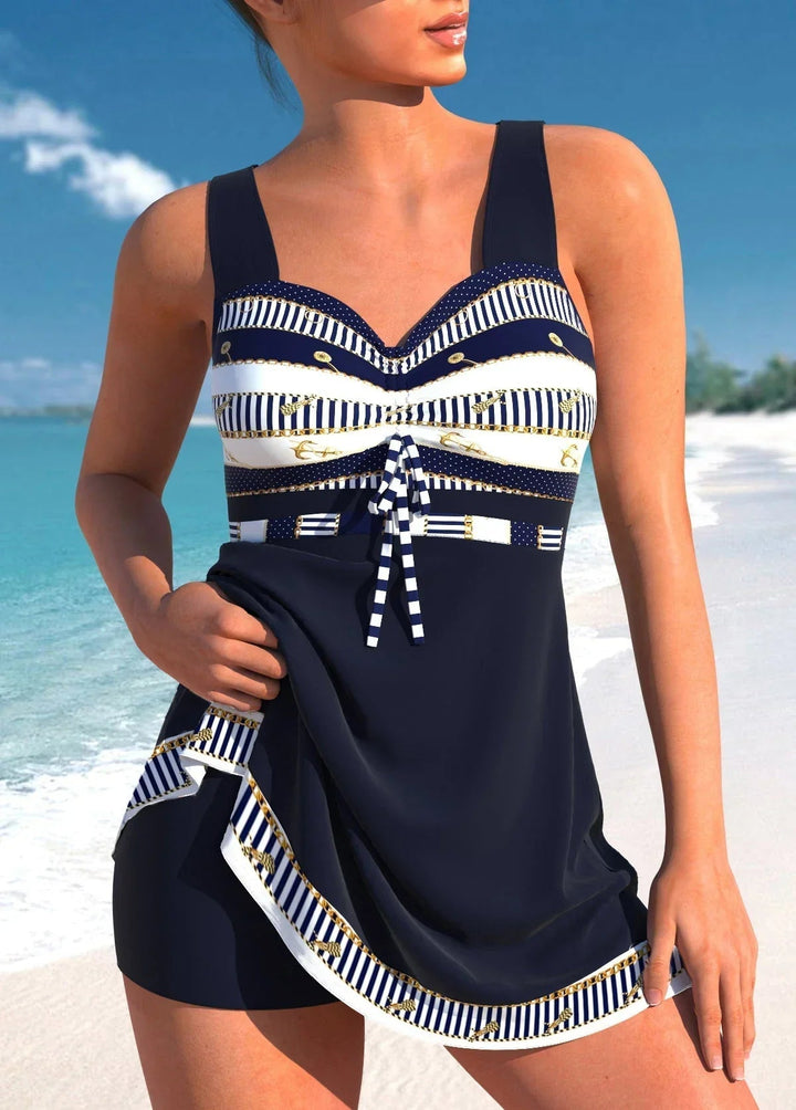 Marina | Nautical Print Swim Dress