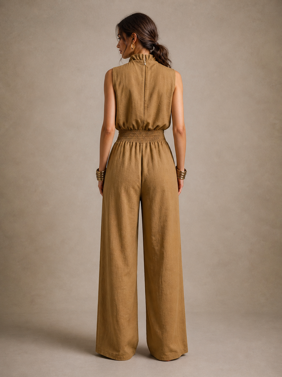 Constance Wide-Leg Jumpsuit styled