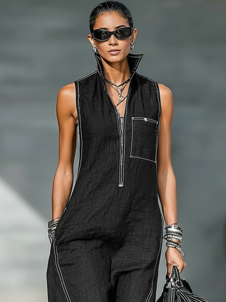 Noémie - Minimalist Sleeveless Jumpsuit