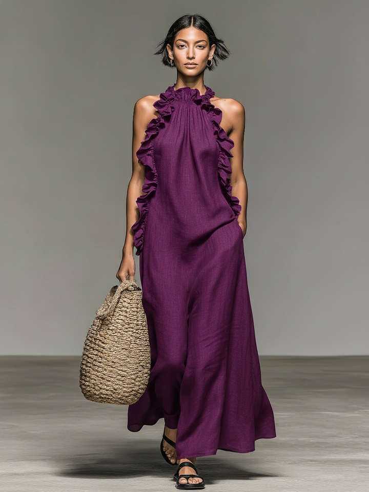Lua | Sleeveless Ruffle Maxi Dress