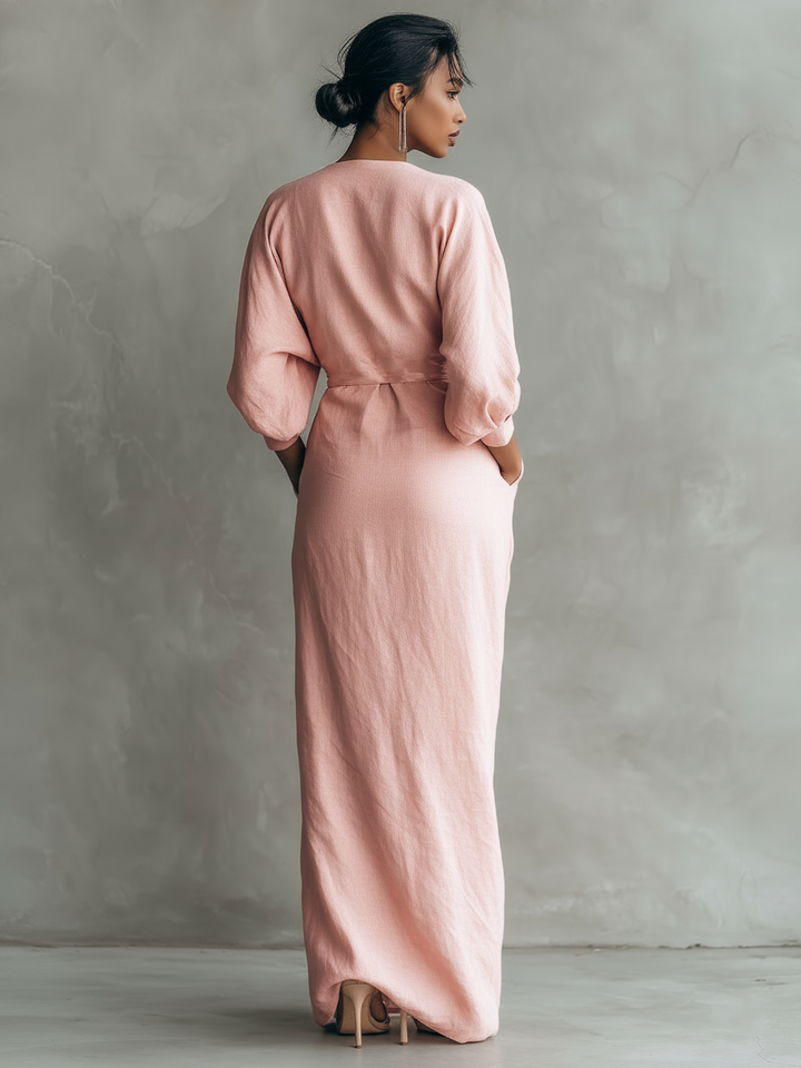 Elara Draped Maxi Dress
