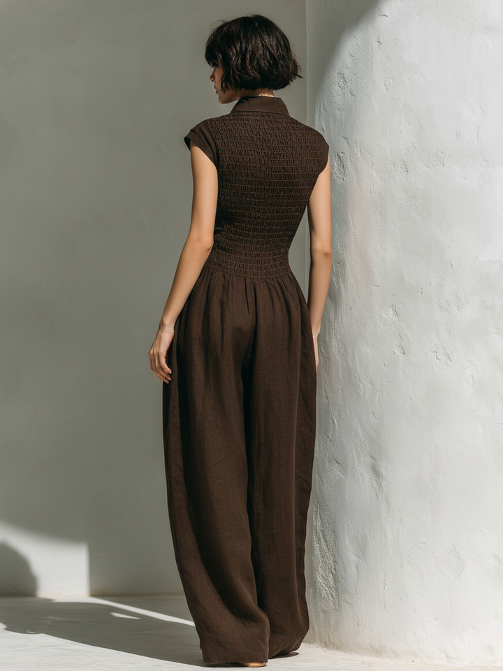 Anaïs - Minimalist Linen Blend Jumpsuit