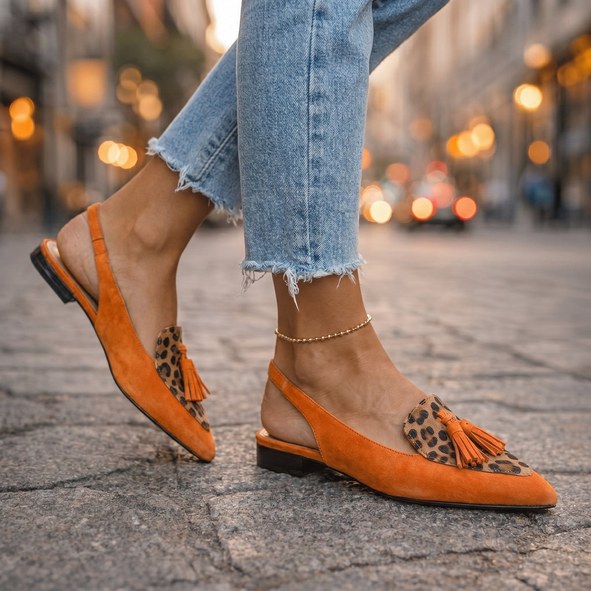 Élodie | Tasseled pointed-toe sandals
