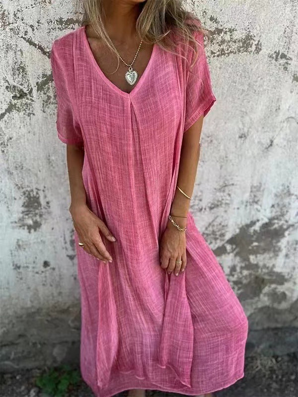 Violet | Loose-fit V-neck dress
