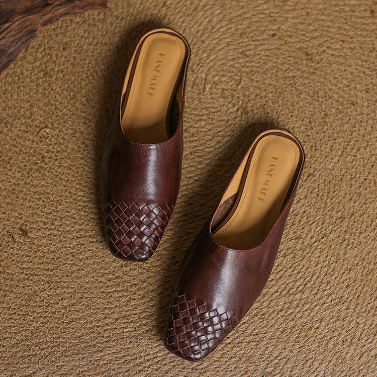 Genuine Leather Mules