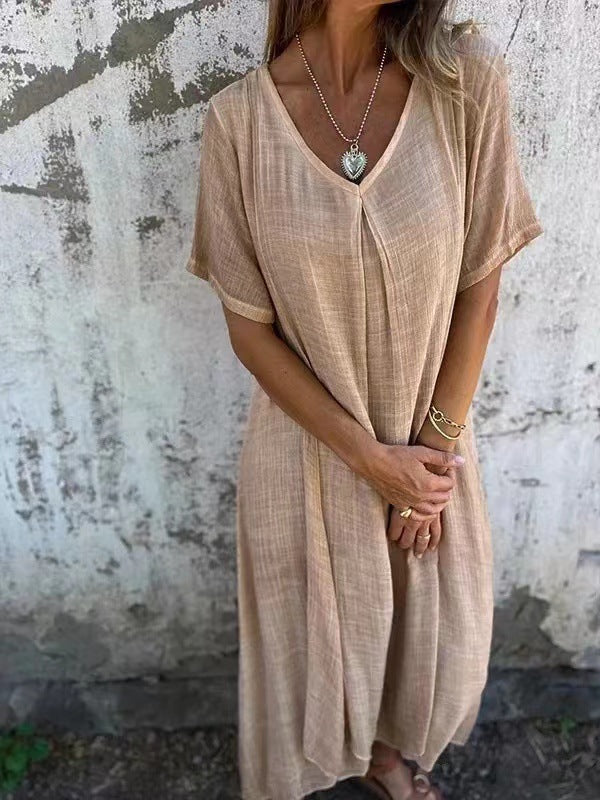 Violet | Loose-fit V-neck dress