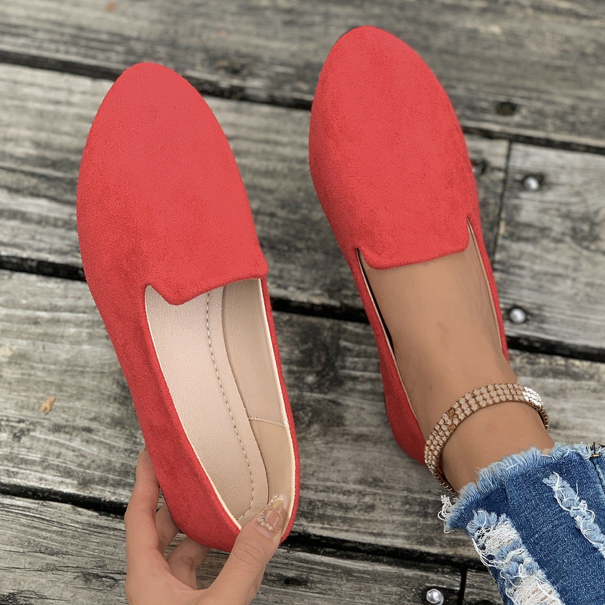 SHERNA | Women’s Solid Colour Flats