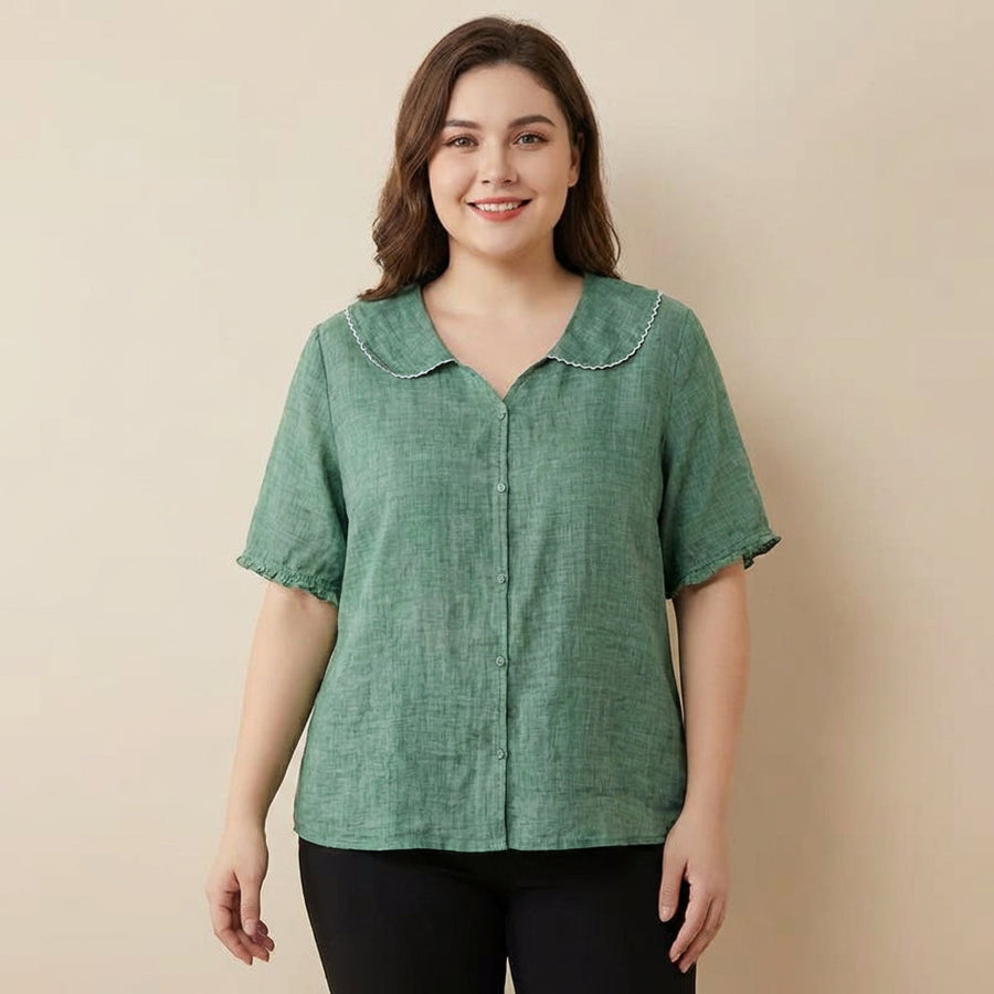 Calliope | Vintage Blouse with Button Detail