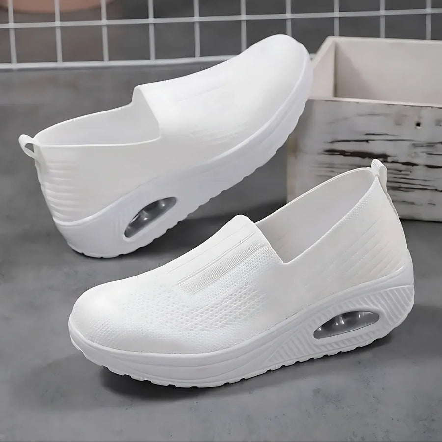 Wren | Knit Slip-On Platform Trainers
