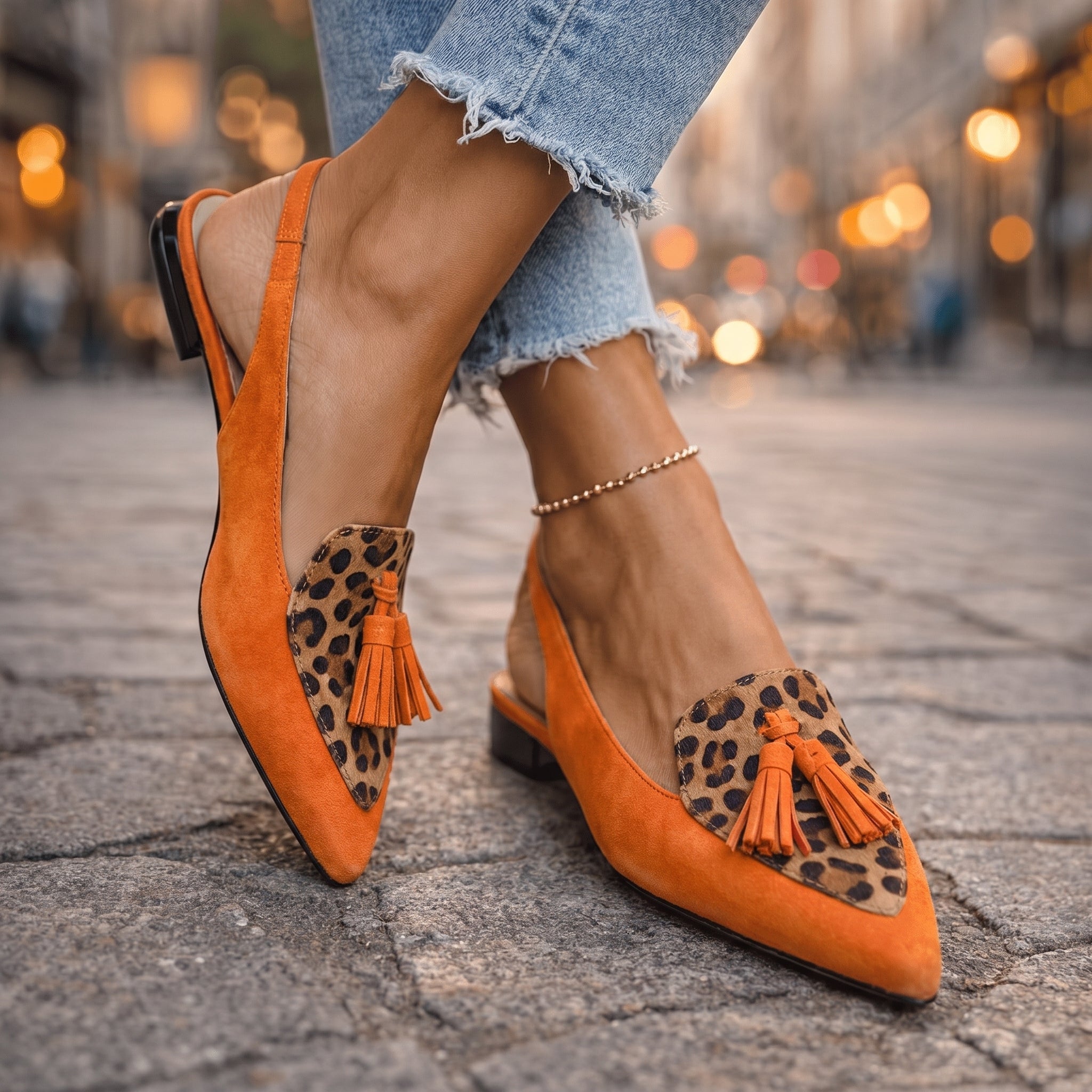 Élodie | Tasseled pointed-toe sandals