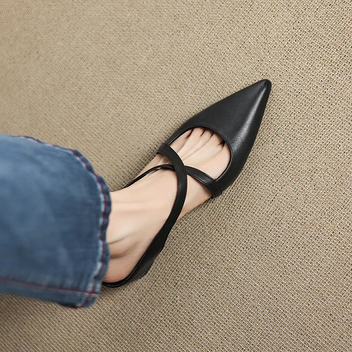 Aluna Genuine Leather Mules detail 12