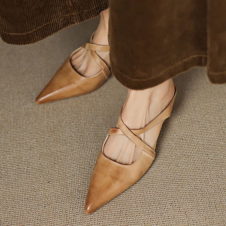 Aluna Genuine Leather Mules detail 16