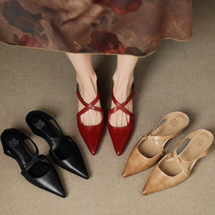 Aluna Genuine Leather Mules detail 14