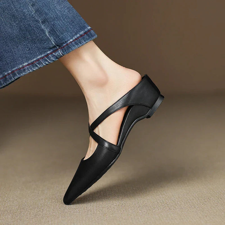 Aluna Genuine Leather Mules detail 10