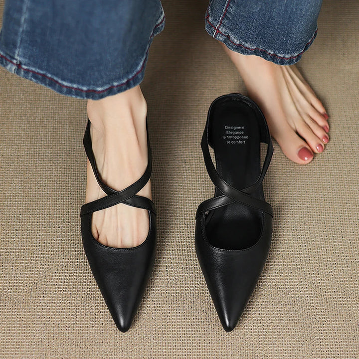 Aluna Genuine Leather Mules detail 13